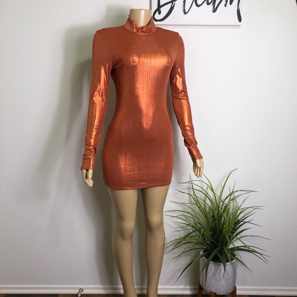 Metallic mini dress